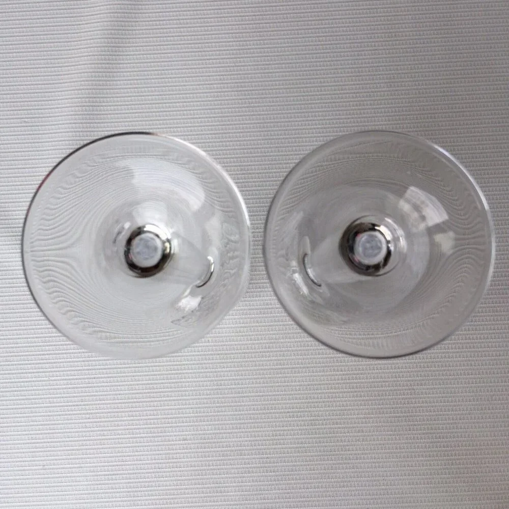 2 Bohemia Crystal Champagne Glass Flutes 6 oz Czech Republic 9